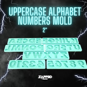 Alphabet Mold, Numbers Mold | Full Reverse | Uppercase Alphabet Mold, Keychain Mold, Magnet Mold, Letter Molds, Uppercase Letter Mold