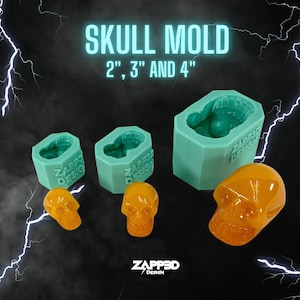 Skull Mold, Skull Mold for Resin, Small Skull Resin Mold, 3D Skull Mold, 3D Resin Molds, Spooky Mold, Halloween Mold