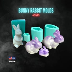 Bunny Mold, Easter Mold, Animal 3D Silicone Molds | 4 Sizes | 3D Molds, Rabbit Mold