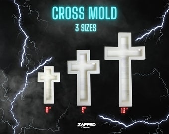 Cross Resin Mold | 3 Sizes | ULTRA Quality | Cross Mold, Memorial Molds, Flower Preservation Mold, Cross Mold for Resin, Cross Silicone Mold