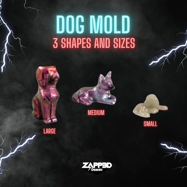 Dog Mold for Resin, 3D Resin Molds, Dog Mold, Animal Mold, Puppy Mold