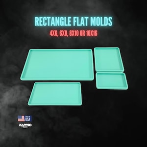 Rectangle FLAT Mold for Resin | 6 Sizes | Rectangle Mold, Flat Mold, Serving Tray Mold