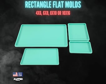 Rectangle FLAT Mold for Resin | 6 Sizes | Rectangle Mold