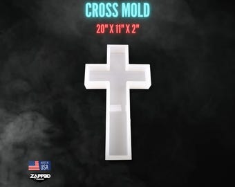Cross Resin Mold | 20" x 11" x 2" | Cross Mold, Memorial Molds