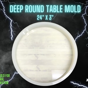 Deep Round Table Mold | 24&quot; x3&quot; | ULTRA QUALITY | Table Mold, Deep Silicone Mold, Floral Preservation Mold, Deep Circle Mold, 24&quot; Round Mold