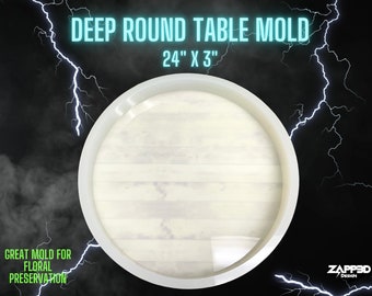Deep Round Table Mold | 24" x3" | ULTRA QUALITY | Table Mold, Deep Silicone Mold, Floral Preservation Mold, Deep Circle Mold, 24" Round Mold