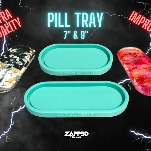 Pill Tray Silicone Mold | Sizes - 7", 9" | Oval Tray Mold, Pill Mold, Pill Tray Mold, Tray Mold, Concrete Tray Mold, Cement Molds