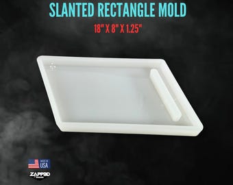 Slanted Rectangle Charcuterie Board Mold (18" X 8" X 1.25") Cheese Board Mold, Charcuterie Mold