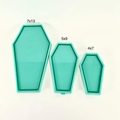 Coffin Tray Super Shiny Silicone Mold for Resin, Concrete, Cement, Jesmonite Crafting Rolling Tray Coin Dish Jewelry Holder Ring Dish