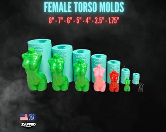 Female Torso Mold | 7 Sizes | Goddess Mold, Body Mold Candle, Resin Body Mold, Female Body Mold, Candle Molds