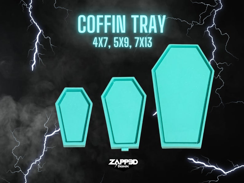 Coffin Tray Silicone Mold | Sizes - 4'x7', 5'x9', 7'x13' | 