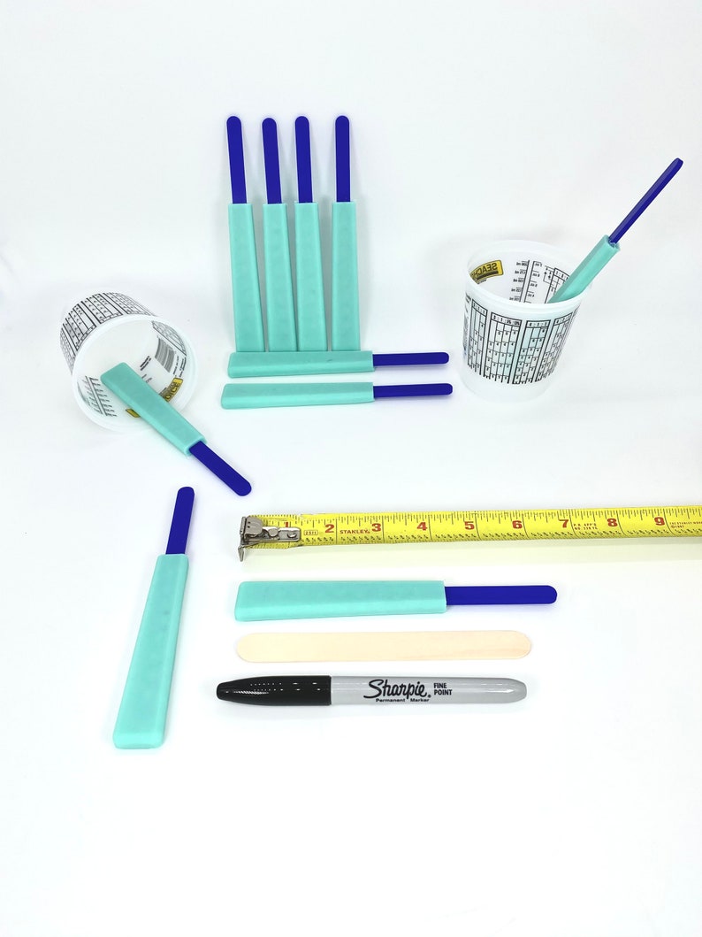 Reusable ResinEpoxy Silicone Mixing Sticks