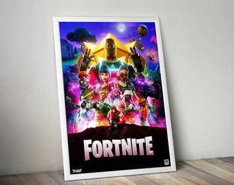 Fortnite Canvas Etsy - fortnite infinity war canvas print home decor birthday gift best friend gift printable wall art gift for her framed wall art