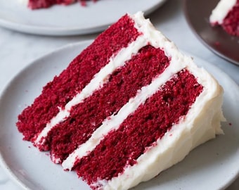 Recept voor Red Velvet Cake. Dit is een download. Ik stuur je geen fysiek recept, jij downloadt het.