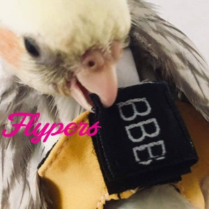Size 1 Parakeet Flyper for 35g – 60g Parakeet Diaper Flyper for Lovebird, Kakariki, Parrotlet, Dove, flightsuit with leash ring, comfortable