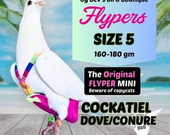 Maat 5 Conure Flyper Mini 160g – 180g Bird Luier Flyper voor Senegal/Indian Ringneck/Silkie/Conure Nanday/Red Masked/Parkiet/Duivenharnas