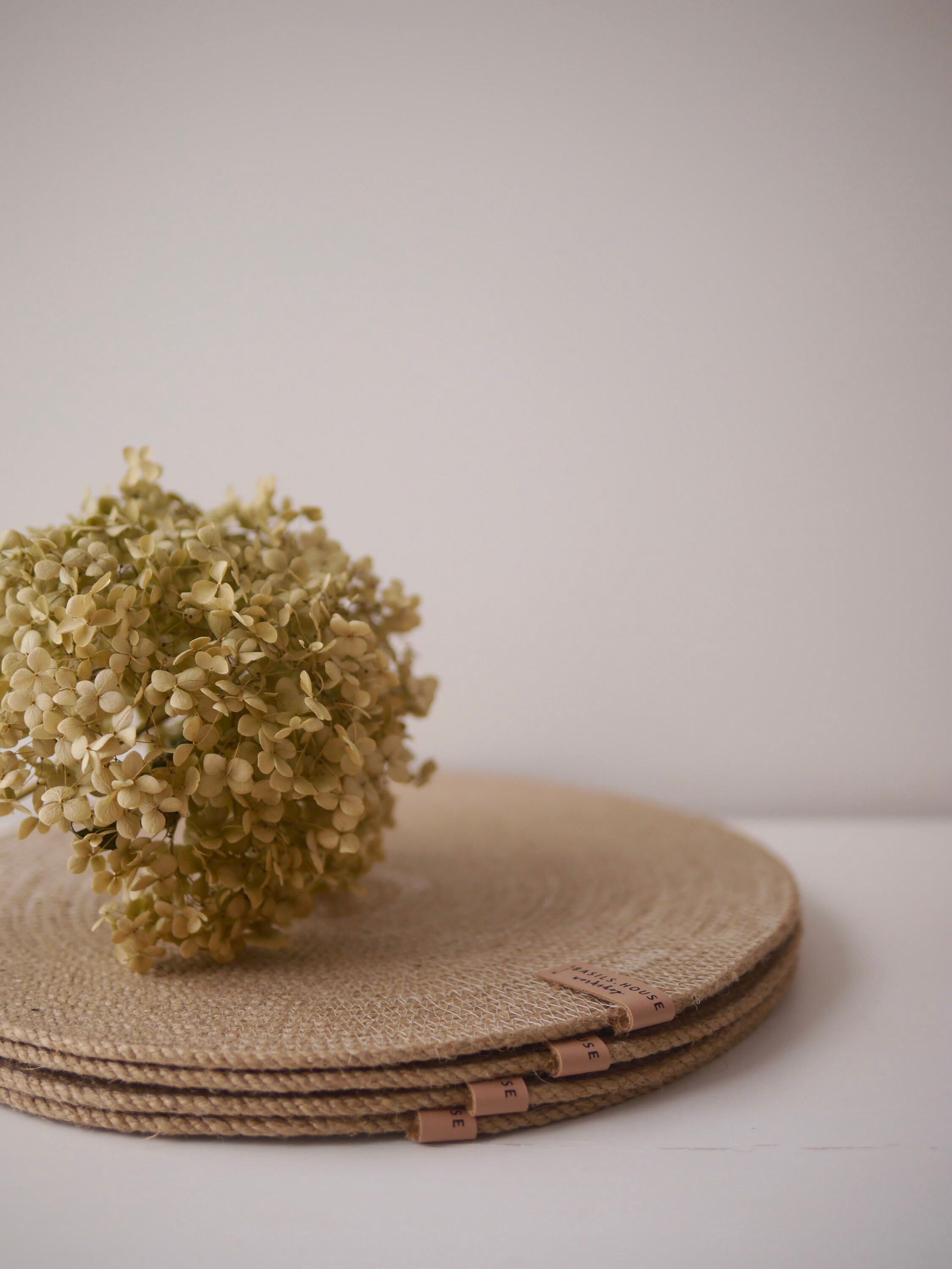 Jute Rope Placemats Set Jute Coasters Set Round Placemats Etsy