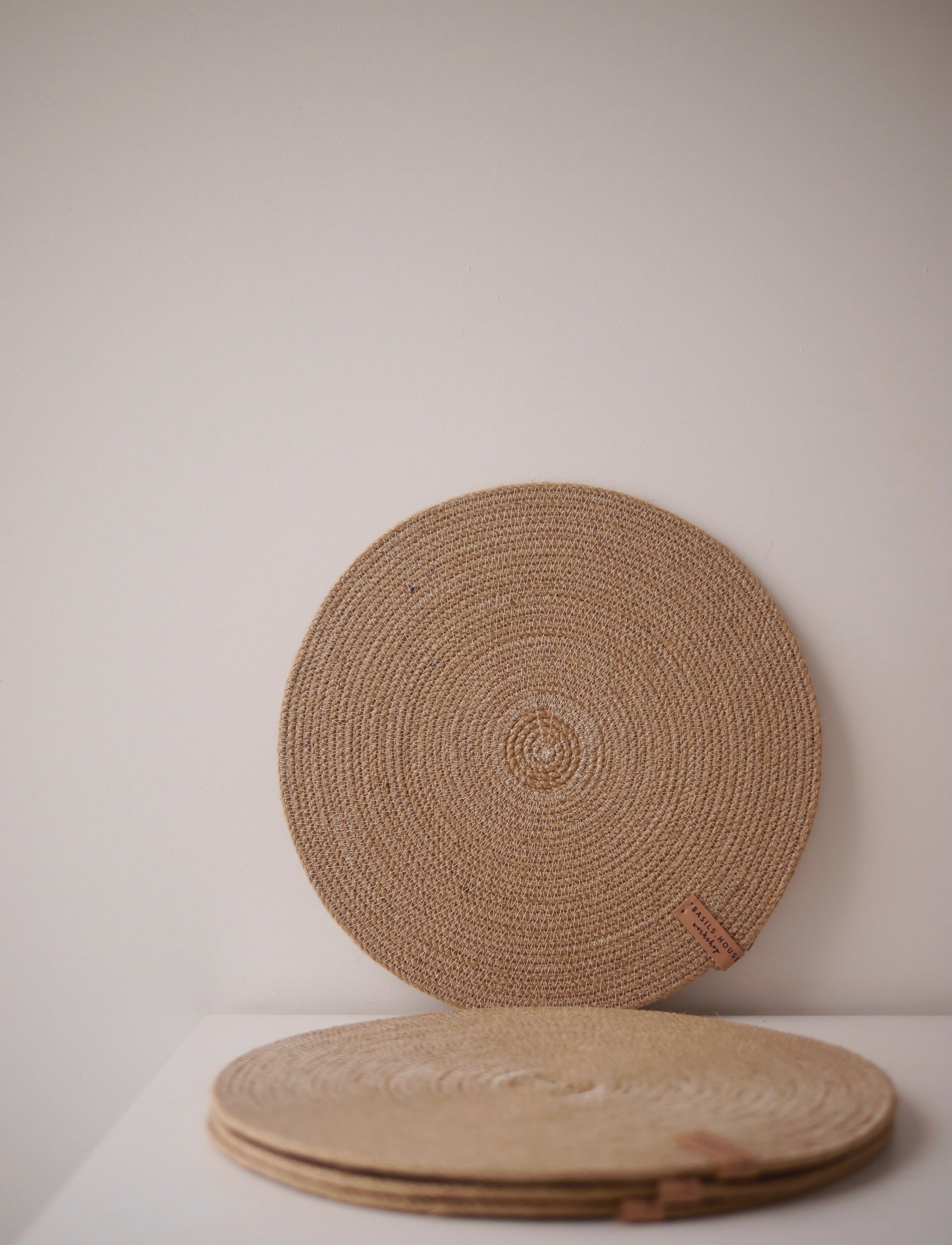 Jute Rope Placemats Set Jute Coasters Set Round Placemats Etsy