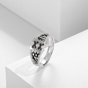 Charming Hollow Corset Tied Ring Round Diamond Ring Shoe Lace Style Ring for Women s 925 Silver Wedding Engagement Ring Antique Jewelry Etsy