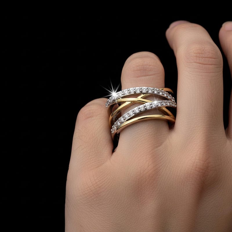 Overlapping Ring - Etsy