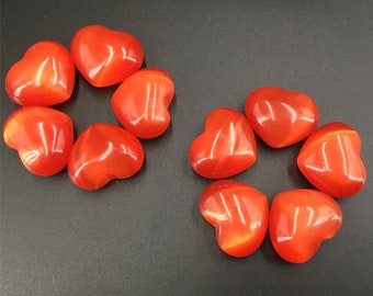 Red Cats Eye Quartz Step Cut Round Shape Briolette Loose Beads 24x24x7mm Hole Size 4mm 1 Matched Pair 53 Ct