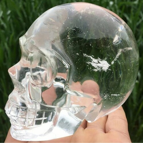 top!Carved Clear Melting Skull quartz stone Crystal Healing Crystal Decorate top!Carved Clear Melting Skull quartz stone Crystal Healing Crystal Decorate