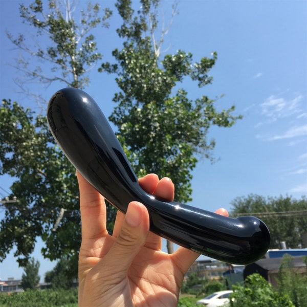 Natuurlijke Obsidiaan Vrouwelijke Vibrator, Crystal Massor, Quartz Massage Stick, Seksspeeltje, Dildo Massager, Minerale Monsters, Woondecoratie, Reiki Heal, Gift