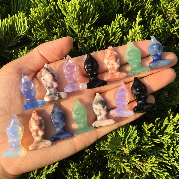 Natural Mix Quartz Mini Yoga Model,Quartz Crystal Small Goddess,Crystal Healing,Crystal Carving,Mineral Specimen,Crystal Gift,Crystal Energy