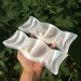 1PC Natural Selenite Triple Moon Charging Dish,Quartz Crystal Ashtray,Mineral Samples,Crystal Gifts,Home Decoration,Reiki Healing 500g+ 