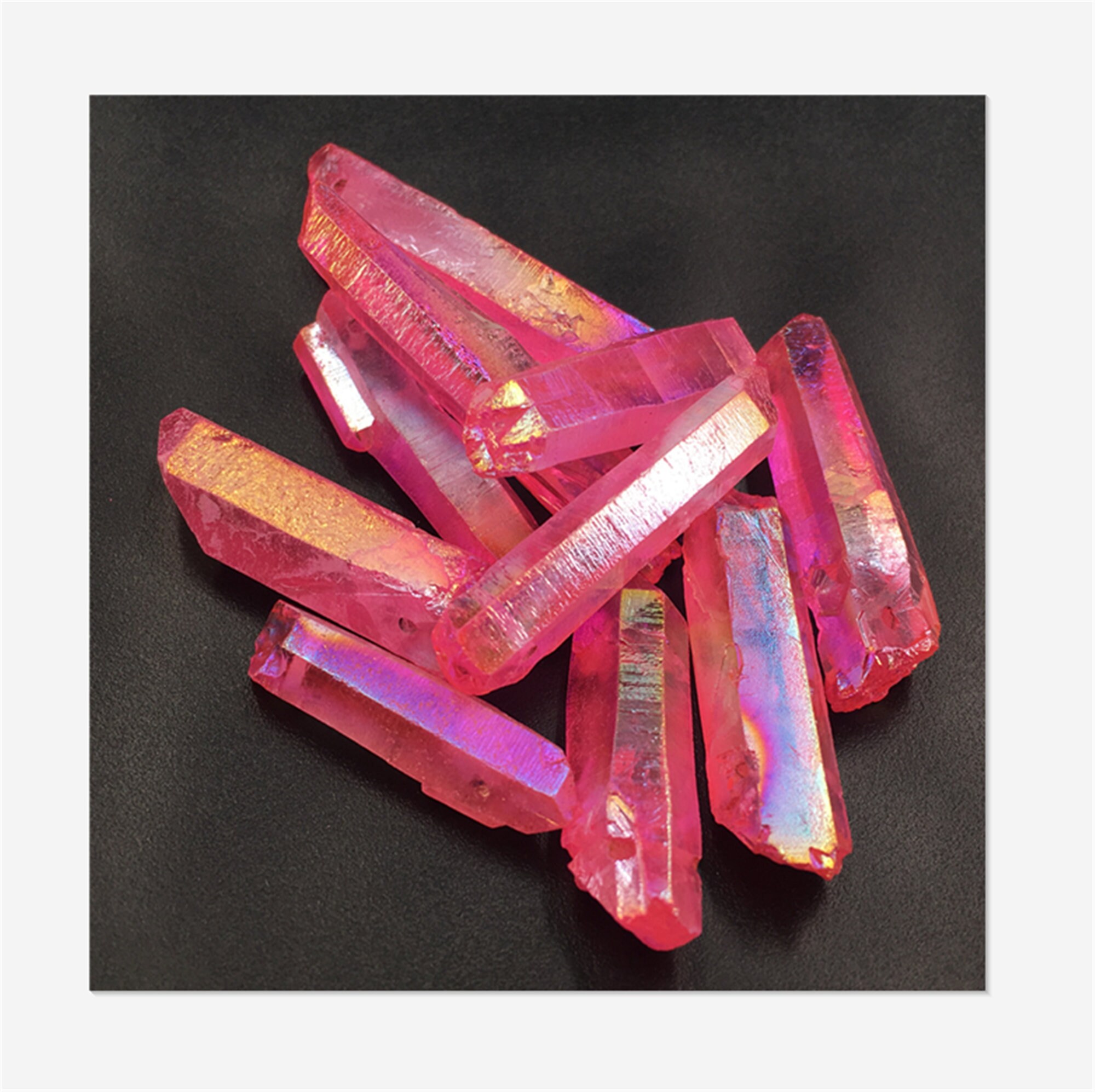 2.2LB Pink Titanium Rainbow Aura Lemurian Quartz Crystal Point | Etsy