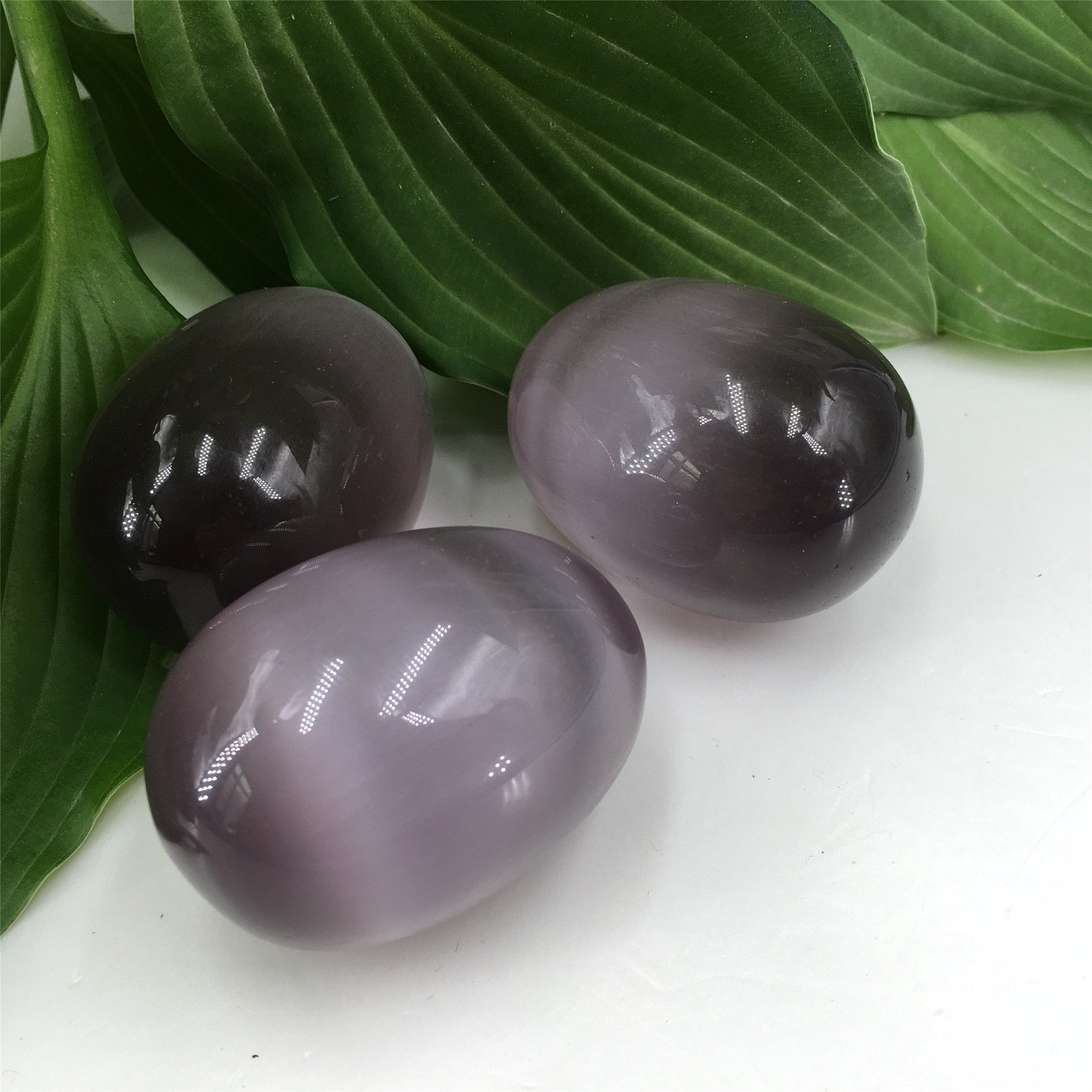 80g Purple Cat's Eye Jasper EggQuartz EggCrystal Etsy