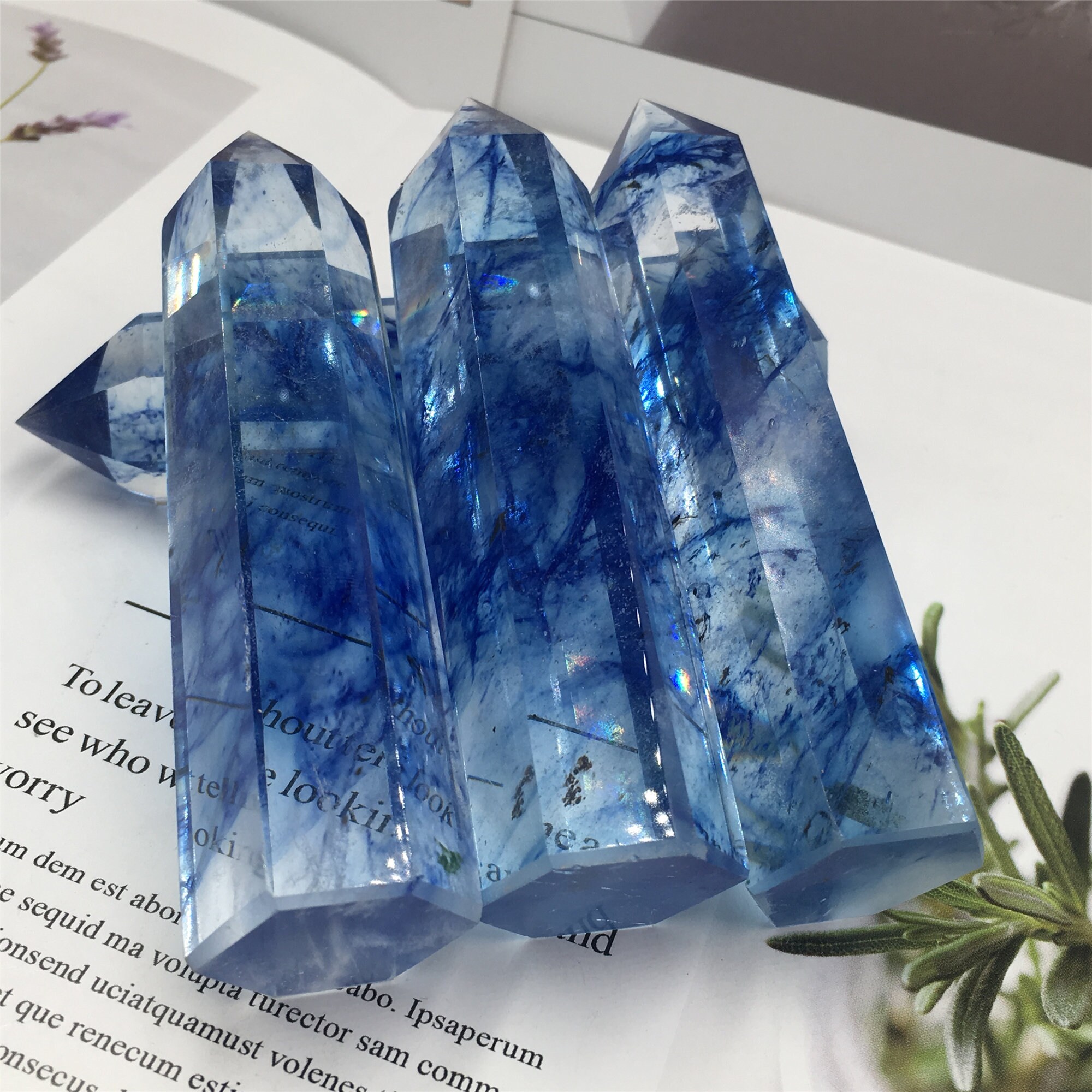 70g Blue Smelting Quartz Crystal Obeliskquartz Crystal Etsy UK