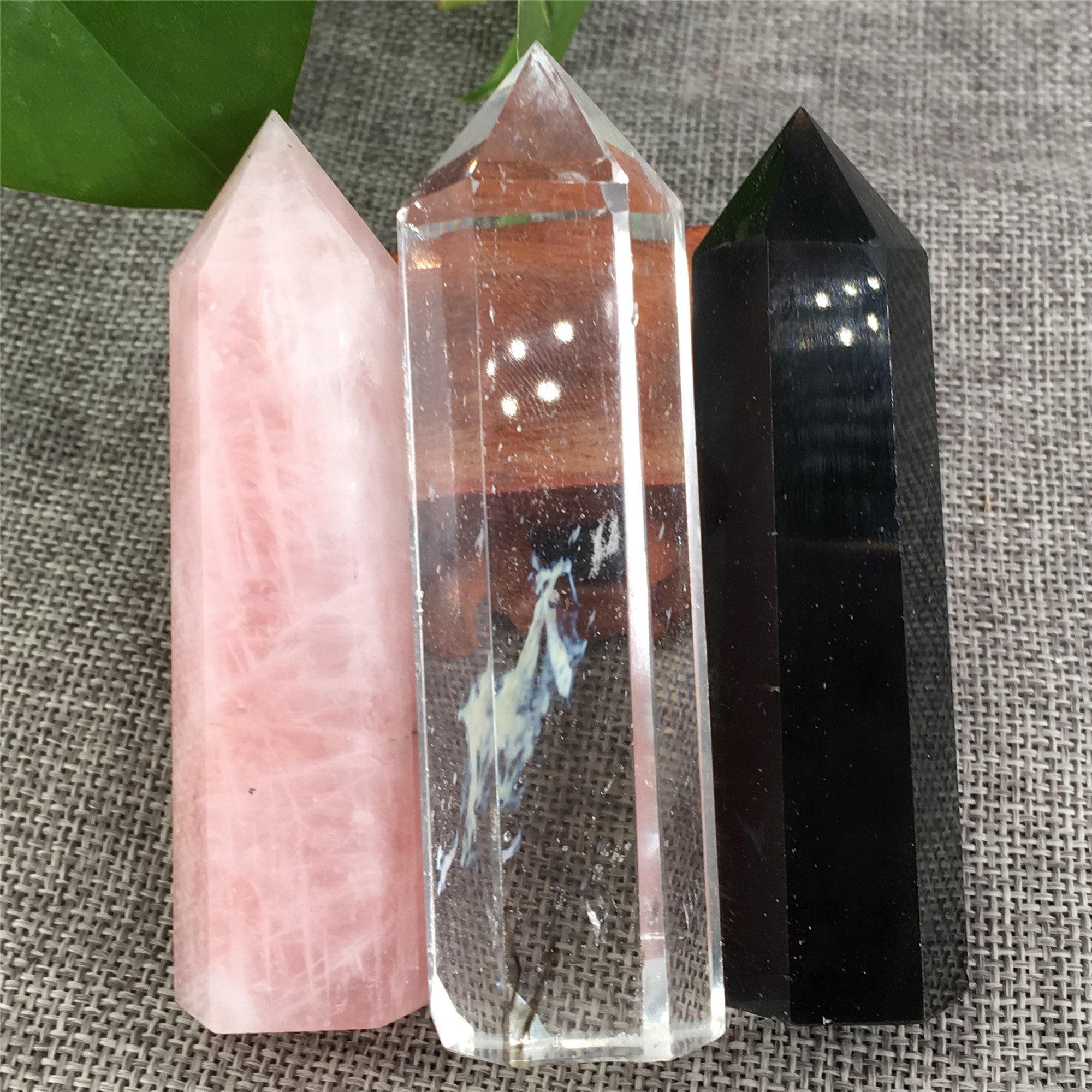 3pcs Natural Rose Quartzwhite Smelting Quartzobsidian Quartz Etsy