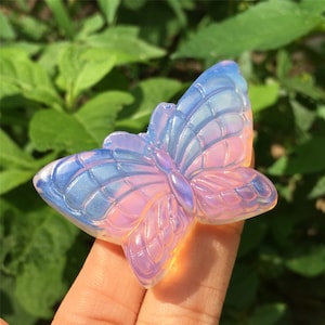 1PC Pink Opalite Butterfly,Quartz Crystal Butterfly,Crystal Carved,Rock,Mineral samples,Home Decoration,Reiki healing,Crystal Gifts 15g+