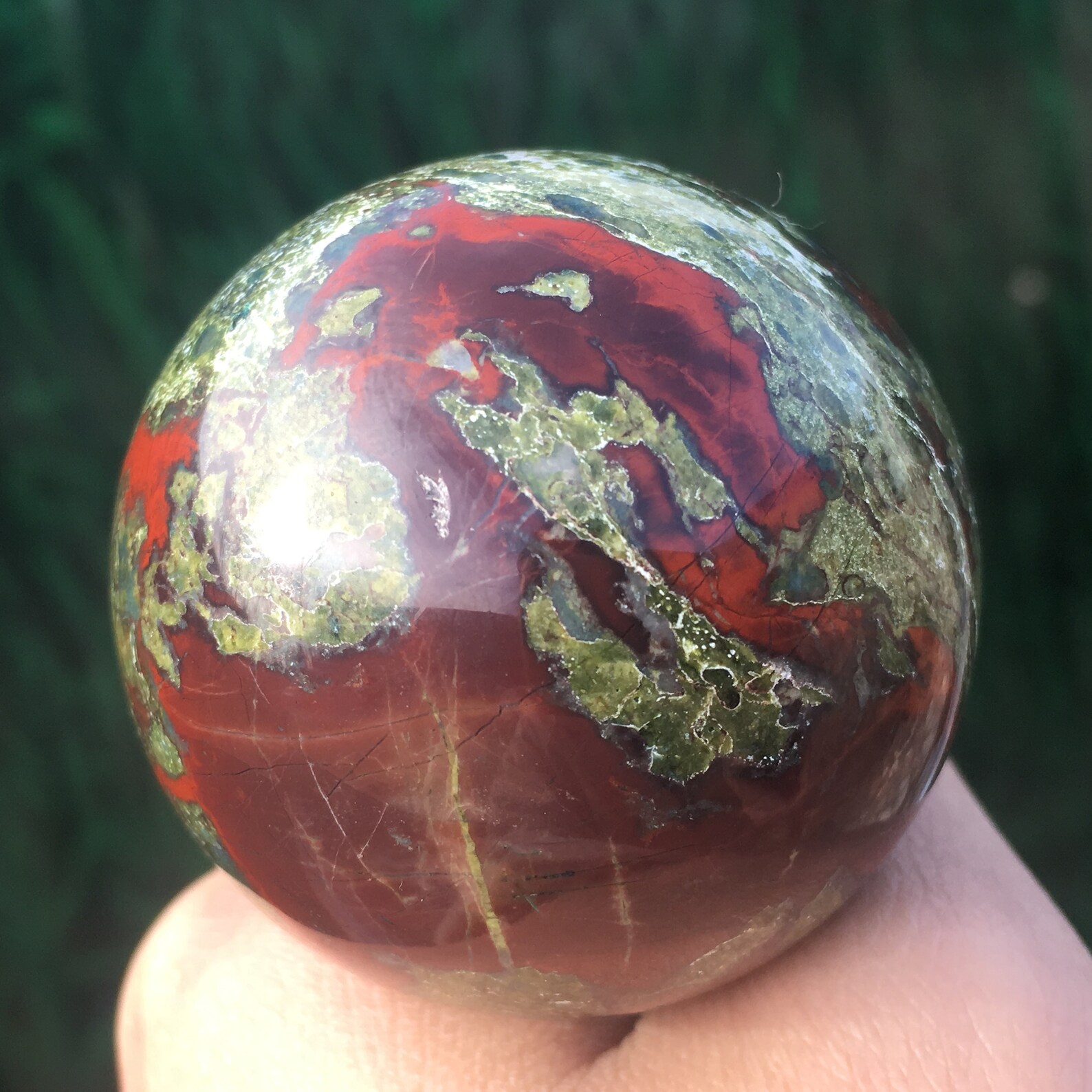 1pc 40mm Natural Dragon Blood Stone Quartz Sphere Crystal Ball,rock