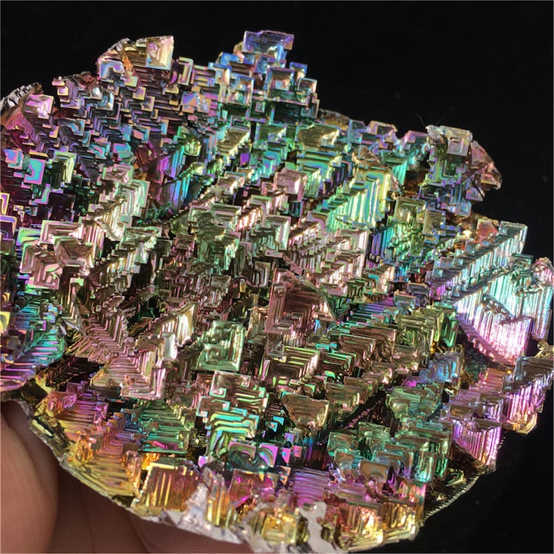 1.25LB Rainbow Bismuth Ore Geode Crystal Quartz Titanium Mineral Bowl,Home Decoration,Crystal healing,Crystal Collection,Mineral Samples