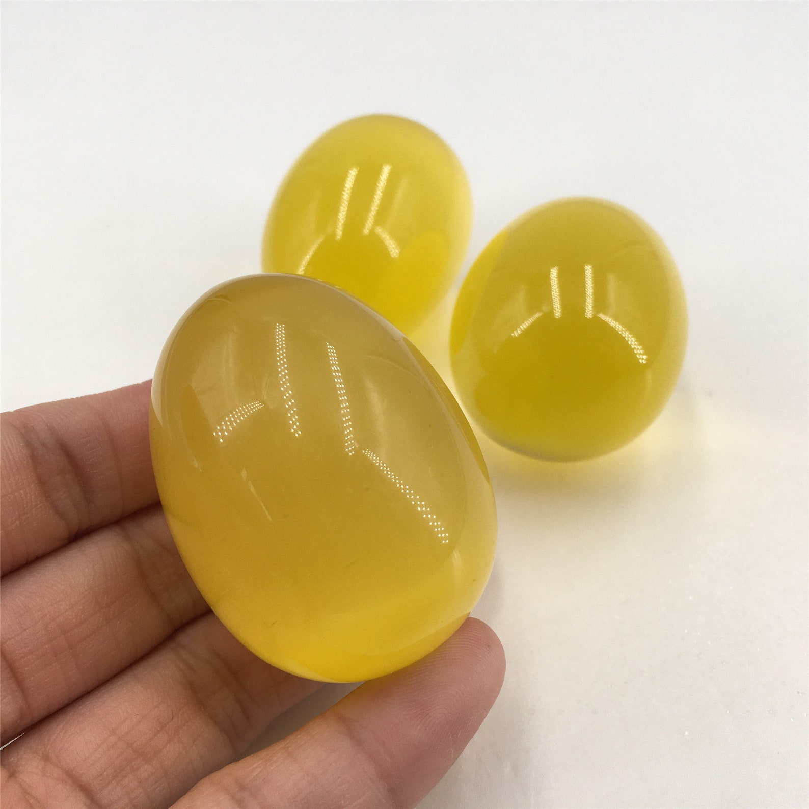 80g Yellow Cat's Eye Jasper EggQuartz EggCrystal Etsy