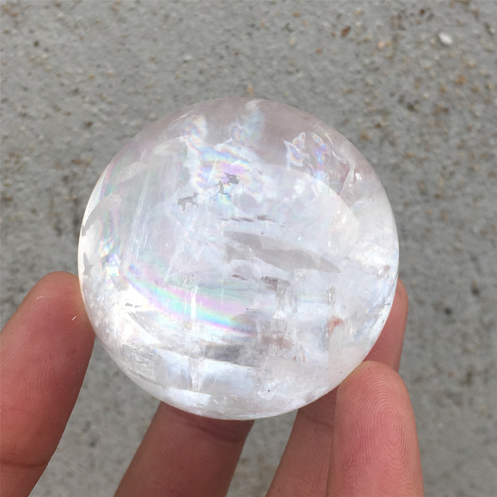 1pc Natural iceland spar quartz crystal sphere Calcite ball Etsy