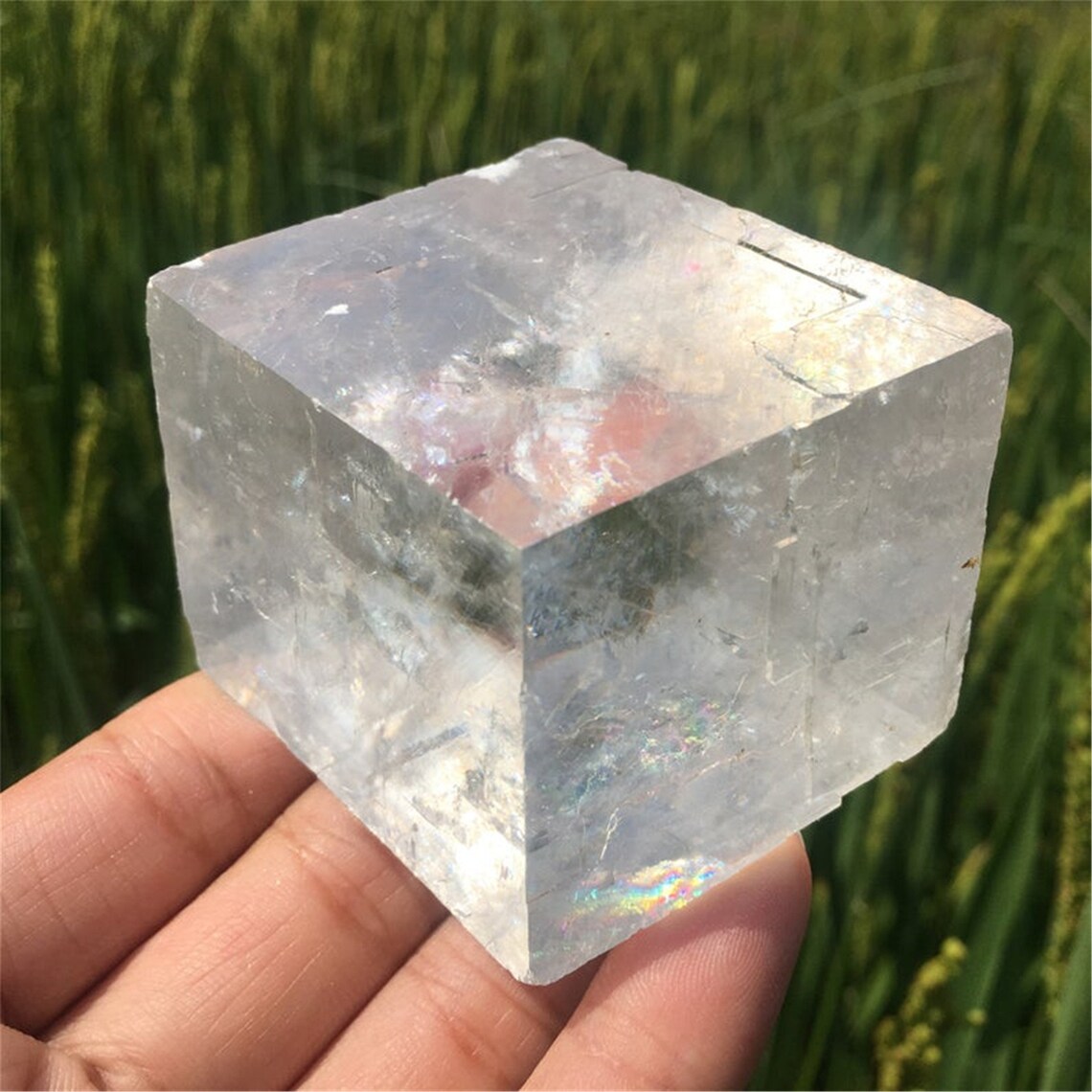 200g Natural White Quartz Crystal Iceland Spar Optical Etsy