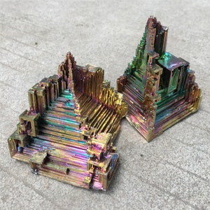 1PC 300g Titanium Rainbow Bismuth Ore,Crystal Quartz Mineral Point,Tower,Home Decoration,Mineral Specimens,Crystal Collection,Reiki Healing zdjęcie 4