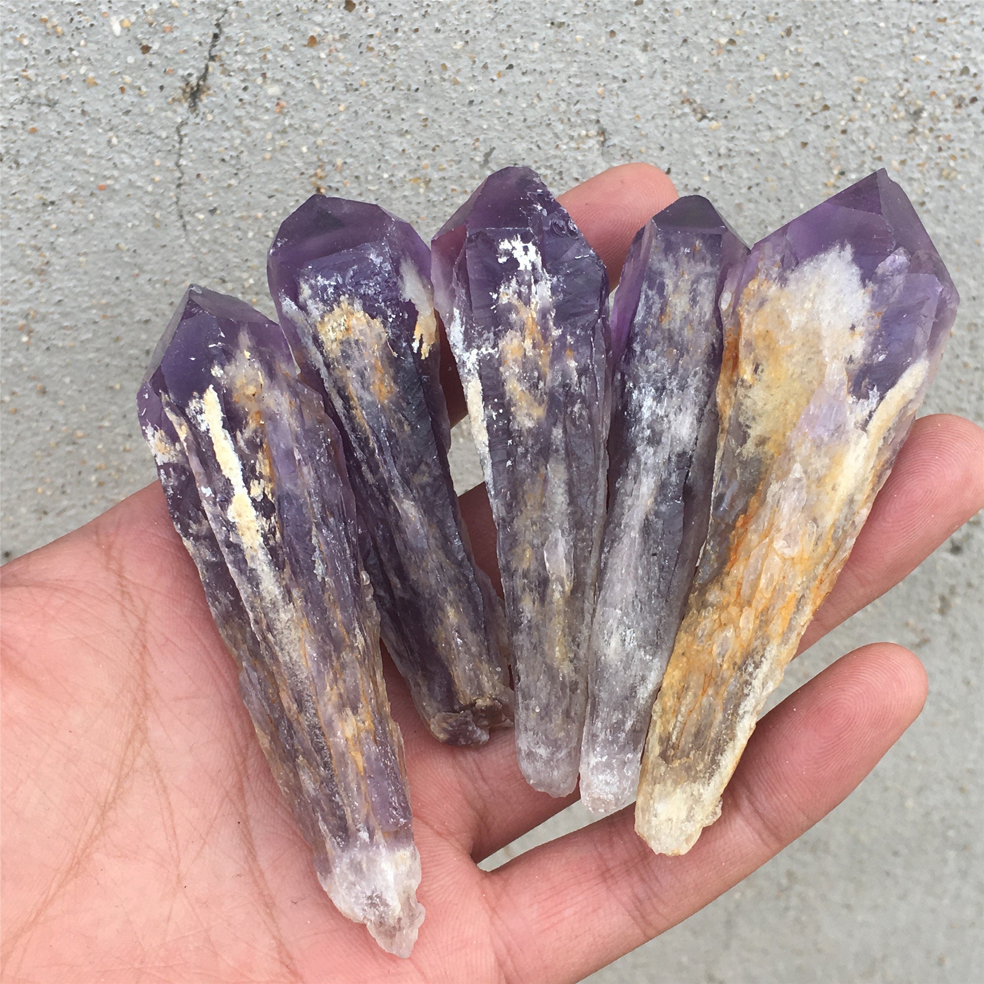 2.2LB Natural Amethyst backbone Quartz Crystal Home Etsy