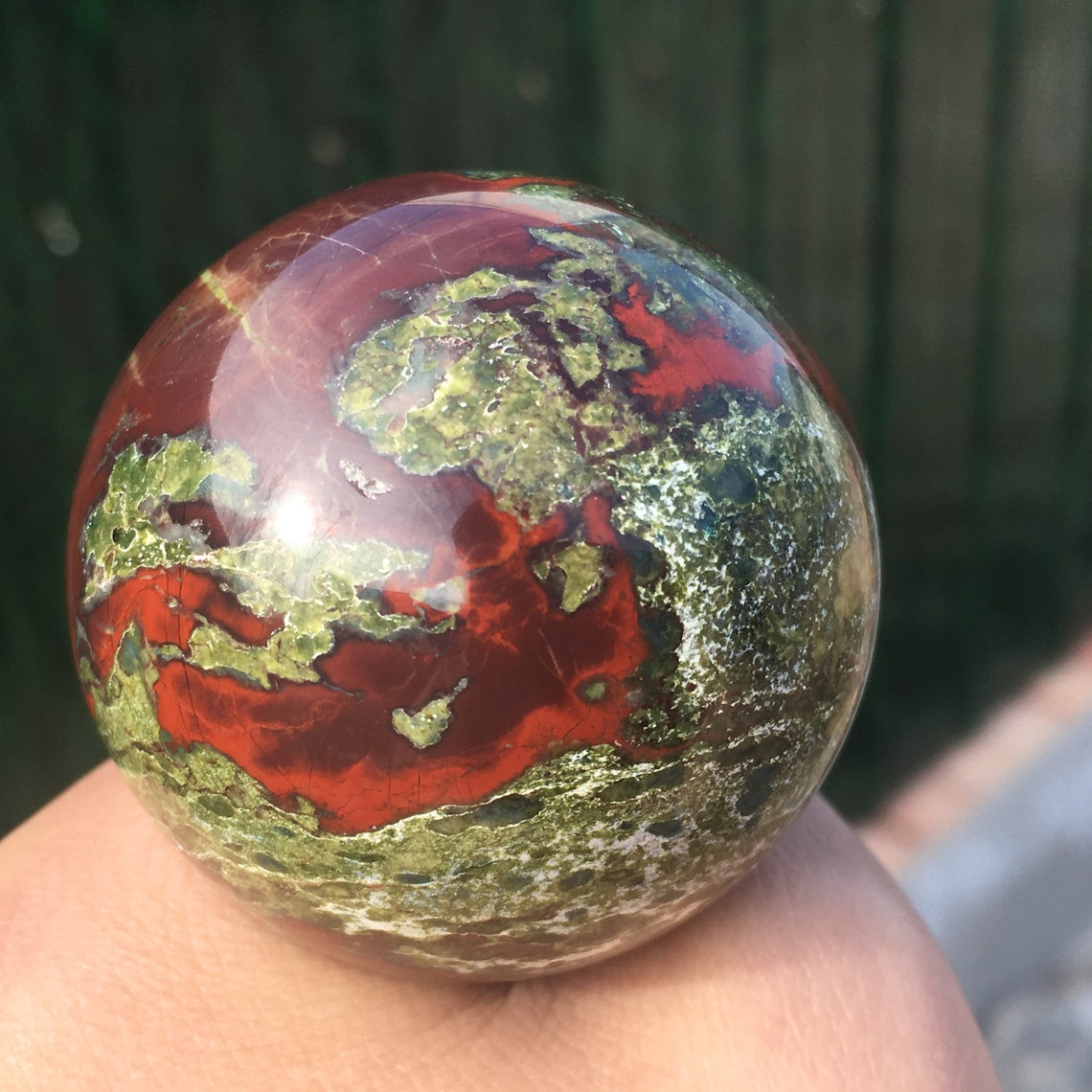 1pc 40mm Natural dragon blood stone quartz sphere crystal | Etsy
