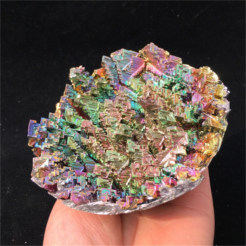 1.25LB Rainbow Bismuth Ore Geode Crystal Quartz Titanium Mineral Bowl,Home Decoration,Crystal healing,Crystal Collection,Mineral Samples