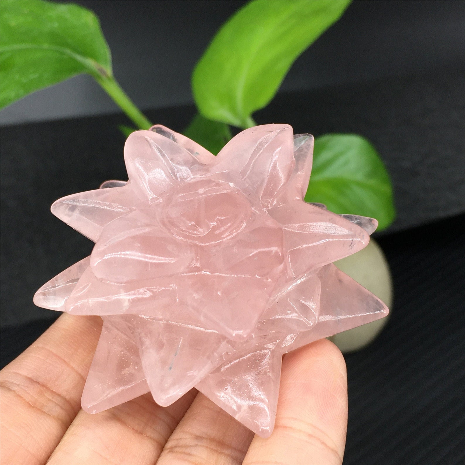 1pc Natural Rose Quartz FlowerQuartz Crystal FlowerPlant Etsy