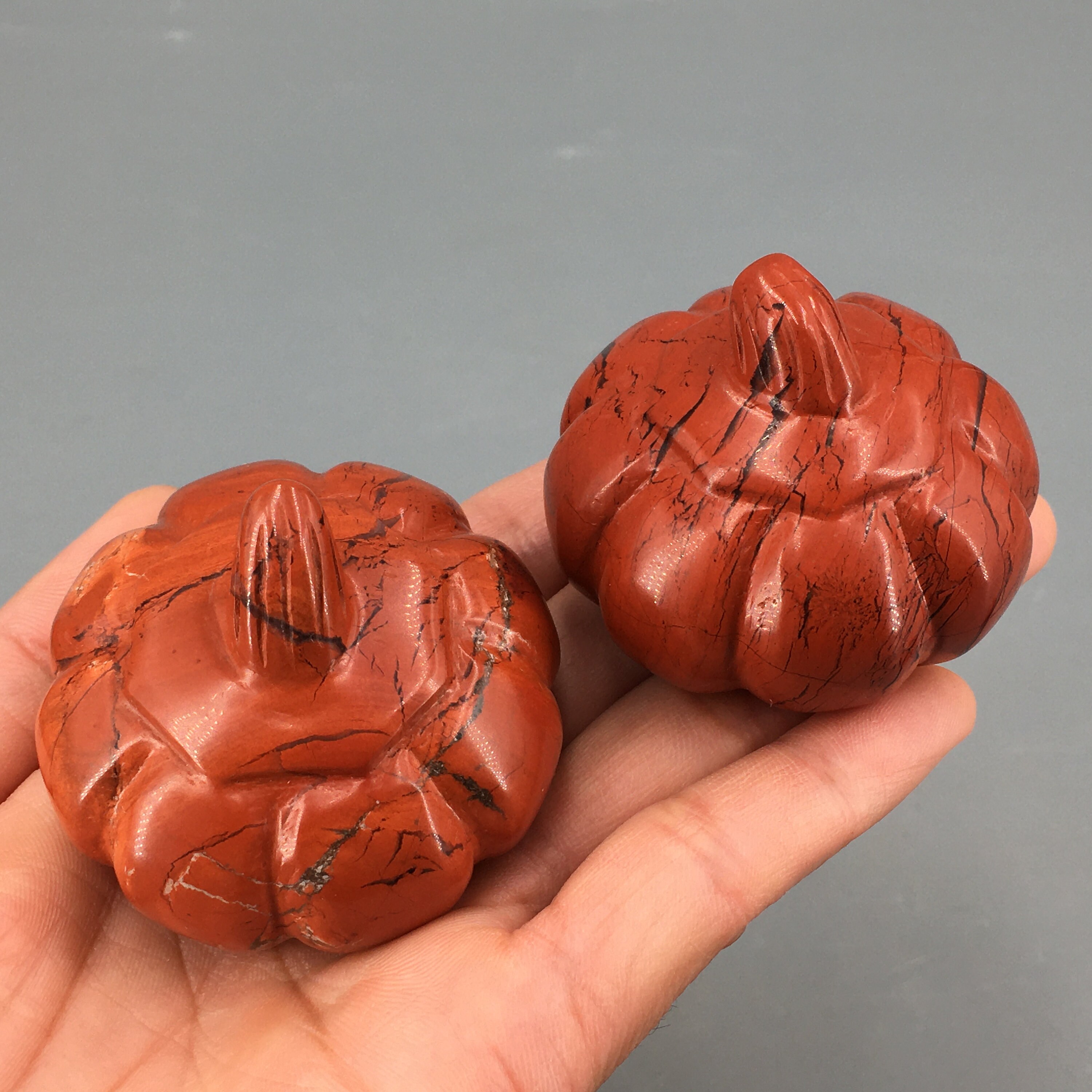 Natürliche rote Jaspis Kürbis Hand geschnitzt natürliche | Etsy