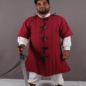 The Medievals Gambeson, Aketon Costume, Padded armor Costume, Quilted gambeson for men, 16th Century Historical Costume