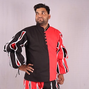 Renaissance-Tunika, Landsknecht-Wams, Landsknecht Doublet Clothing, Renaissance Shirt, Renfair-Kleidung, Medieval Shirt
