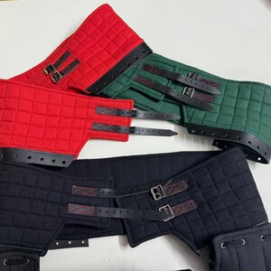 Medieval Waist Belt for Knight Costume, Leather Gambeson C-Belts, Cosplay Armor Accessory, image 3