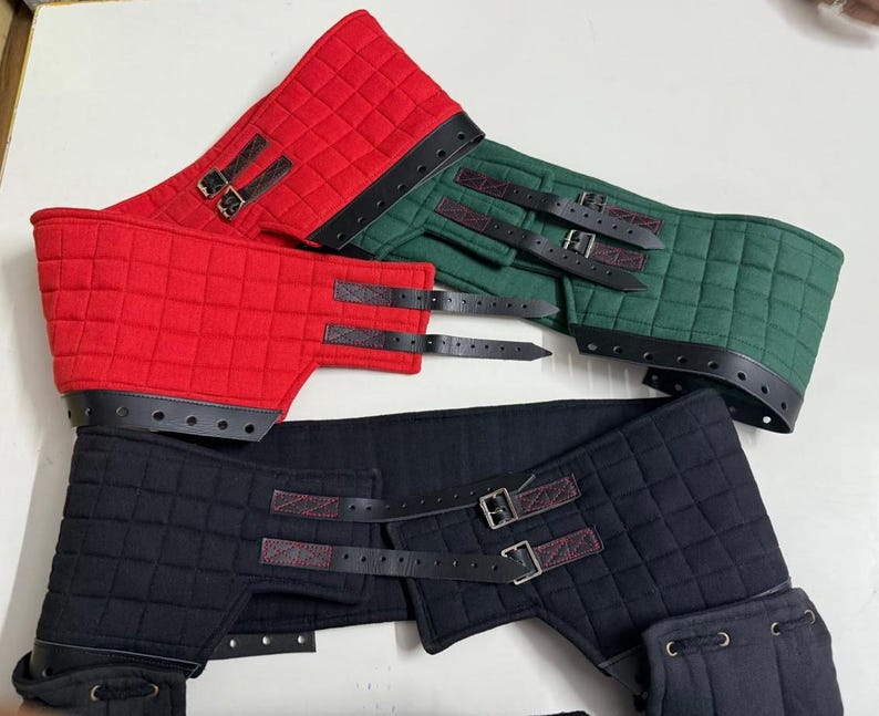 Medieval Waist Belt for Knight Costume, Leather Gambeson C-Belts, Cosplay Armor Accessory, image 3