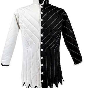 Two Tone Gambeson, Medieval Armor, Padded Costume, Reenactor Gambeson, Custom Medieval Protection, Cosplay, SCA Viking Halloween Gift